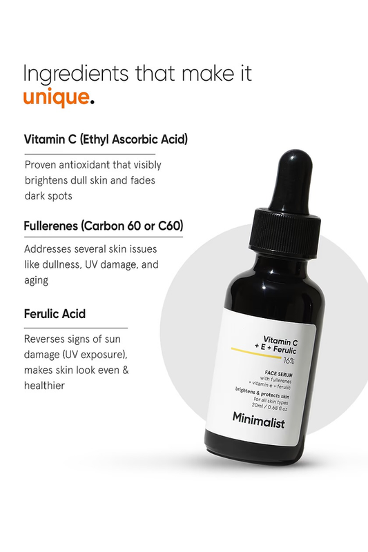 MINIMALIST VITAMIN C+E+FERULIC 16% FACE SERUM- 20 ML