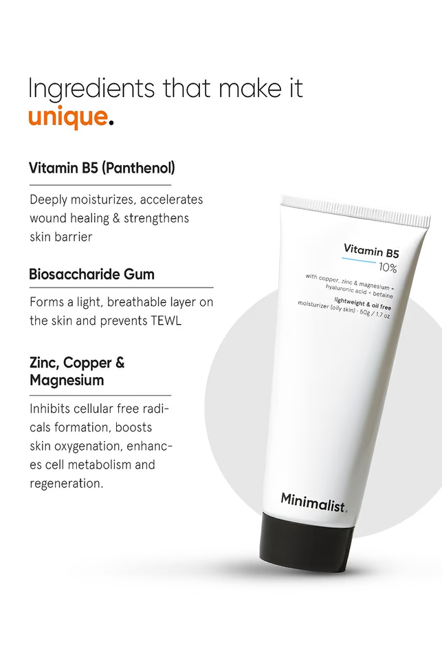 MINIMALIST VIT B5 10% FACE MOISTURIZER 50G