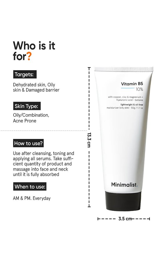 MINIMALIST VIT B5 10% FACE MOISTURIZER 50G