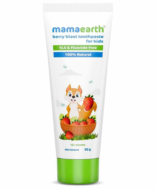 Mamaearth 100% Natural Berry Blast Toothpaste For Kids, 50gm