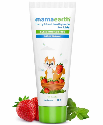 Mamaearth 100% Natural Berry Blast Toothpaste For Kids, 50gm