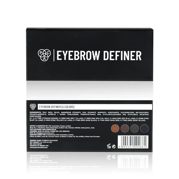 PAC EYEBROW DEFINER PALETTE 4 COLOR