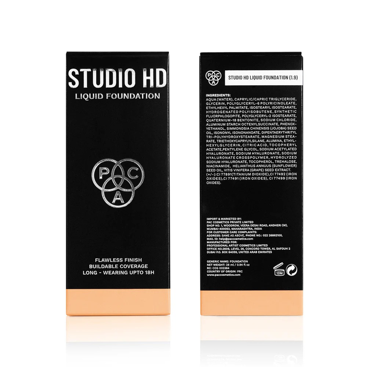 PAC STUDIO HD LIQUID FOUNDATION 1.9