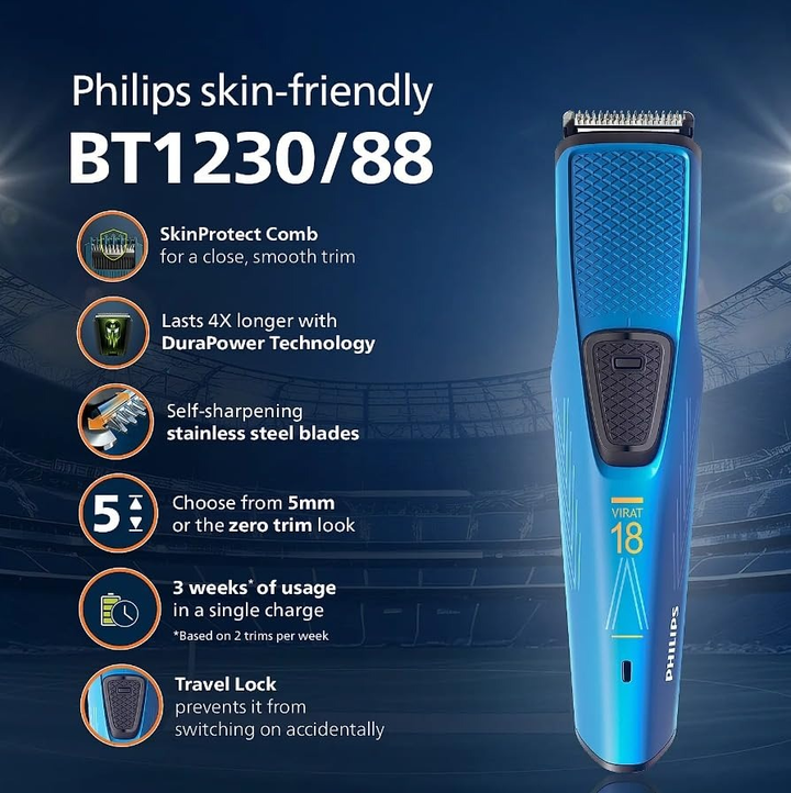 PHILIPS BEARD TRIMMER BT1230/88