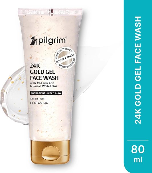 PILGRIM 24K GOLD GEL FACE WASH-80ML