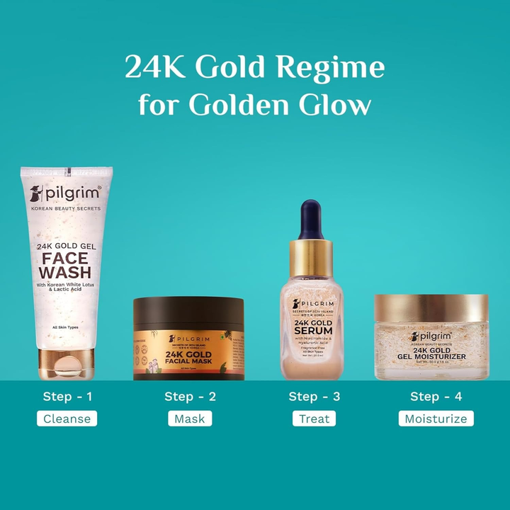 PILGRIM 24K GOLD SERUM WITH NIACINAMIDE & HYALUROIC ACID- 25ML