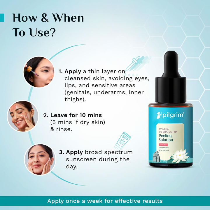PILGRIM 25% AHA, 2%BHA,5% PHA PEELING SOLUTION-30 ML