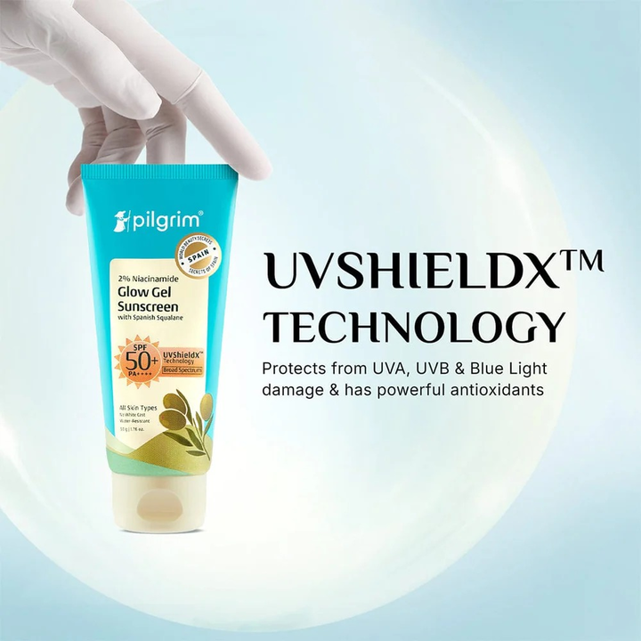 PILGRIM 2% NIACINAMIDE GLOW SUNSCREEN SPF 50 PA ++ 50G