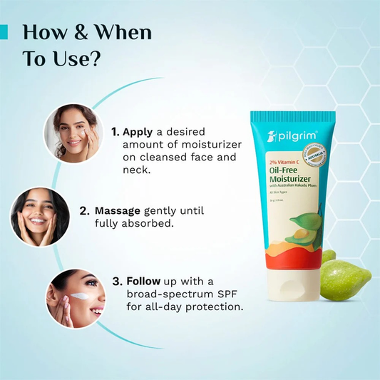 PILGRIM 2% VITAMIN C OIL FREE MOISTURISER-50 GM