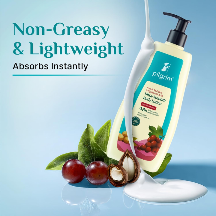 PILGRIM FRENCH RED WINE BODY LOTION WITH SHEA BUTTER 400ML