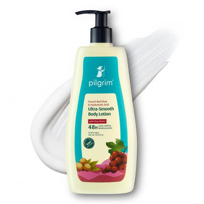 PILGRIM FRENCH RED WINE BODY LOTION WITH SHEA BUTTER 400ML