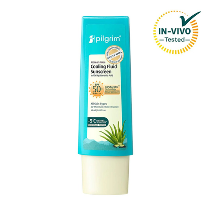 PILGRIM KOREAN ALOE COOLING FLUID SUNSCREEN SPF 50+ 50ML