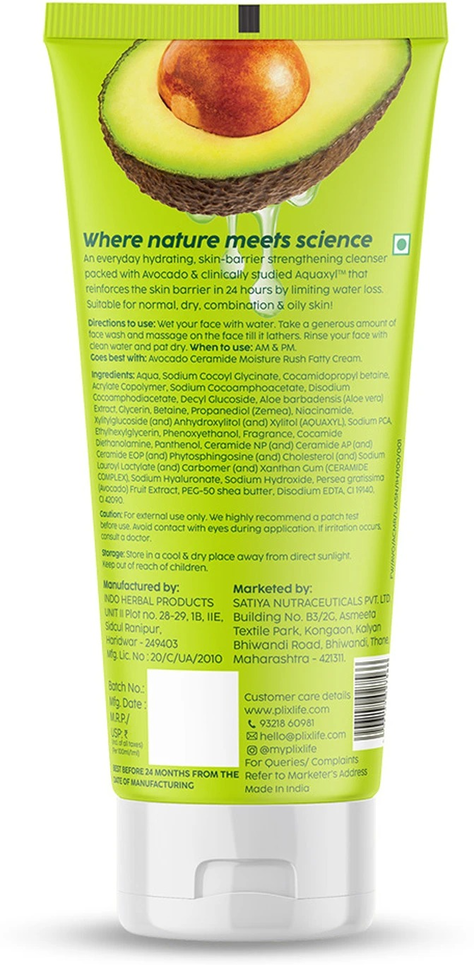 PLIX AVOCADO CERAMIDE MOISTURE RUSH JUICY CLEANSER 100ML