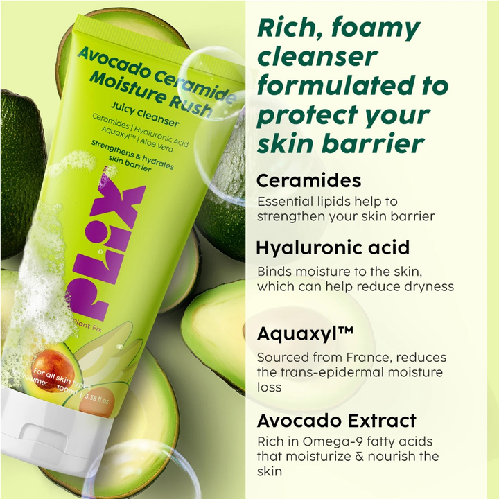 PLIX AVOCADO CERAMIDE MOISTURE RUSH JUICY CLEANSER 100ML