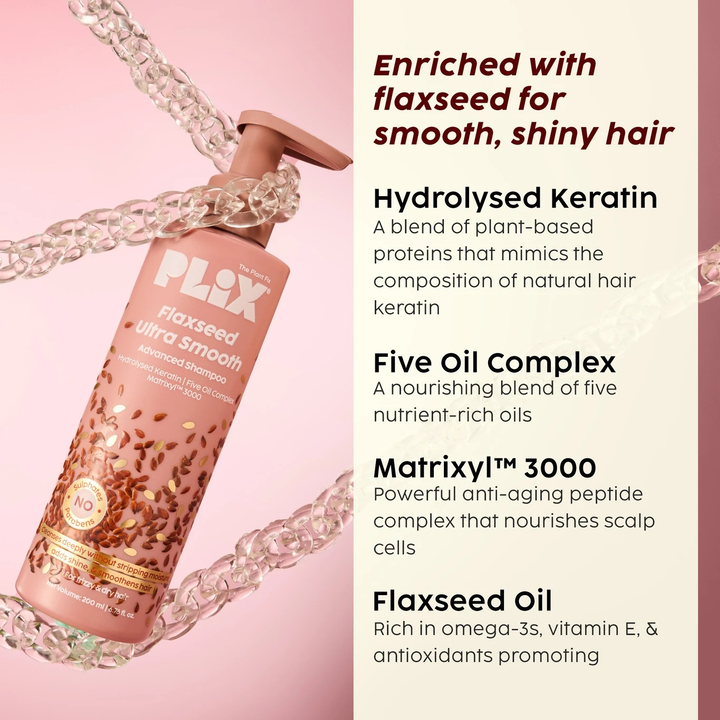 PLIX FLAXSEED ULTRA SMOOTH ADVANCED SHAMPOO 200ML