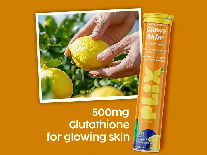 PLIX GLOWY SKIN TABLETS LEMON FLAVOUR 15 NOS
