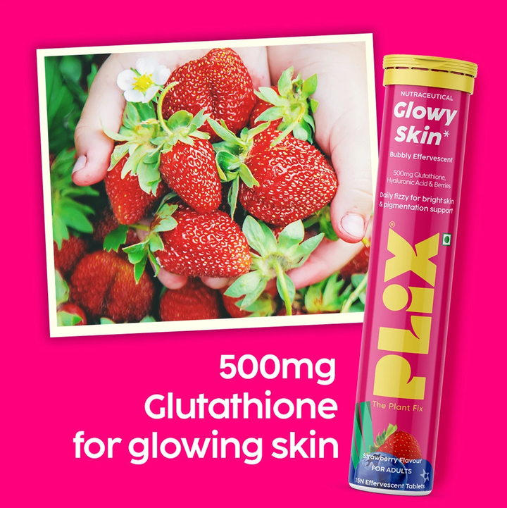 PLIX GLOWY SKIN TABLETS STRAWBERRY 15NOS