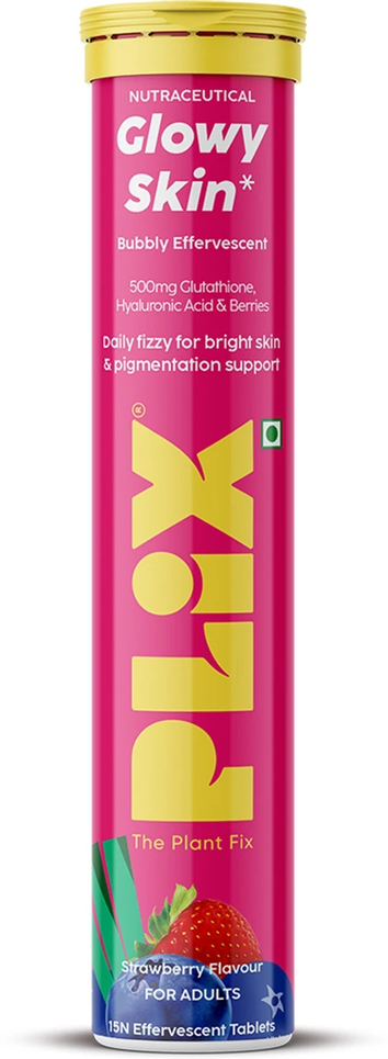 PLIX GLOWY SKIN TABLETS STRAWBERRY 15NOS
