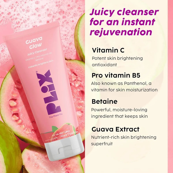 PLIX GUAVA GLOW JUICY CLEANSER 100ML