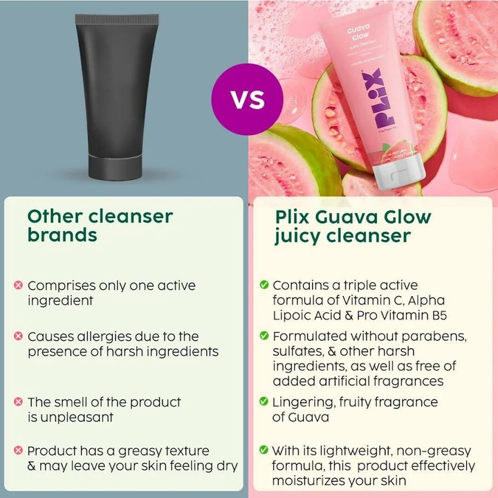 PLIX GUAVA GLOW JUICY CLEANSER 100ML