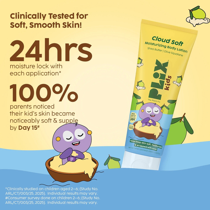 PLIX KIDS CLOUD SOFT MOISTURISING BODY LOTION 200ML