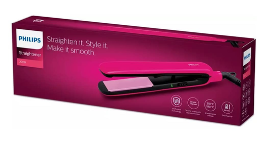 Philips BHS393/00 Hair Straightener (Pink) - Straightener