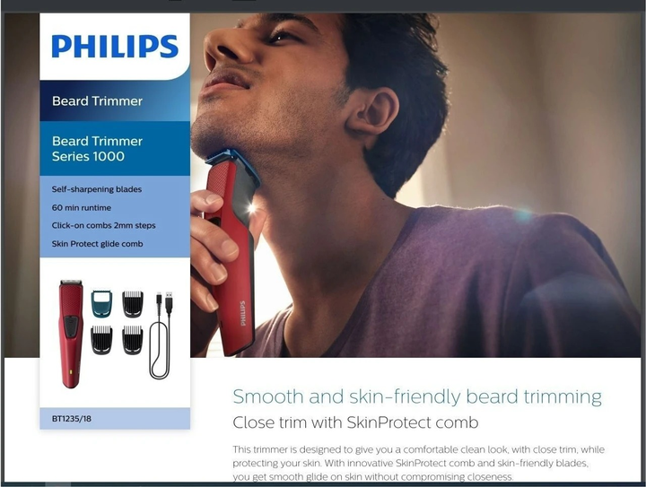 Philips Beard Trimmer-BT1235/18 - Trimmer