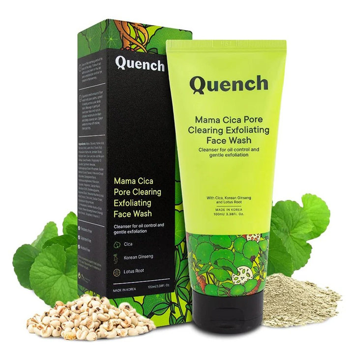 QUENCH MAMA CICA PORE CLEARING EXFOLIATING FACE WASH 100ML