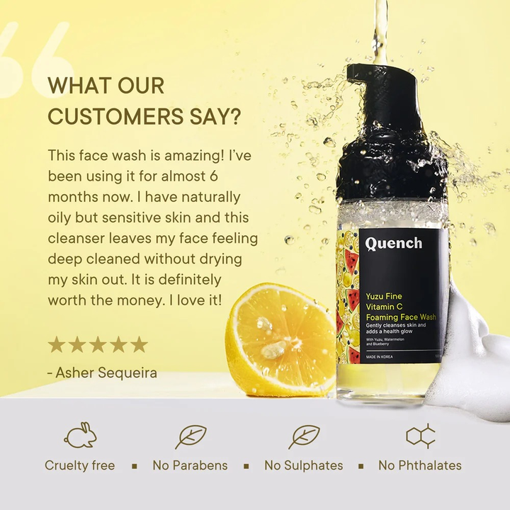 QUENCH YUZU FINE VIT C FOAMING FACEWASH 100ML