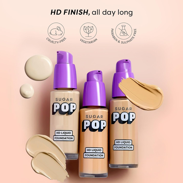 SUGAR POP HD LIQUID FOUNDATION - 01 HAZELNUT 18ML