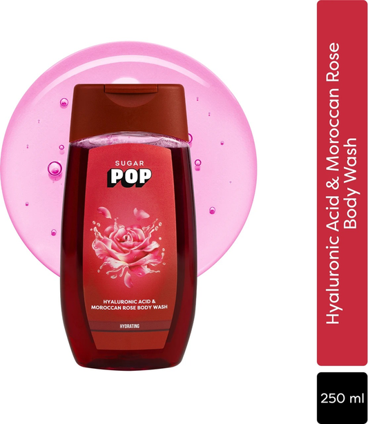 SUGAR POP HYALURONIC ACID&MORCCAN ROSE BODY WASH 250GM