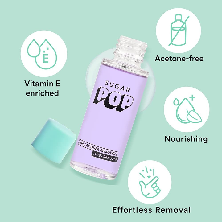 SUGAR POP NAIL LACQUER REMOVER-ACETONE FREE 30ML