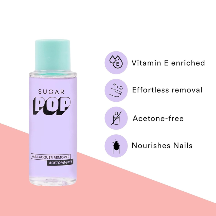 SUGAR POP NAIL LACQUER REMOVER-ACETONE FREE 30ML
