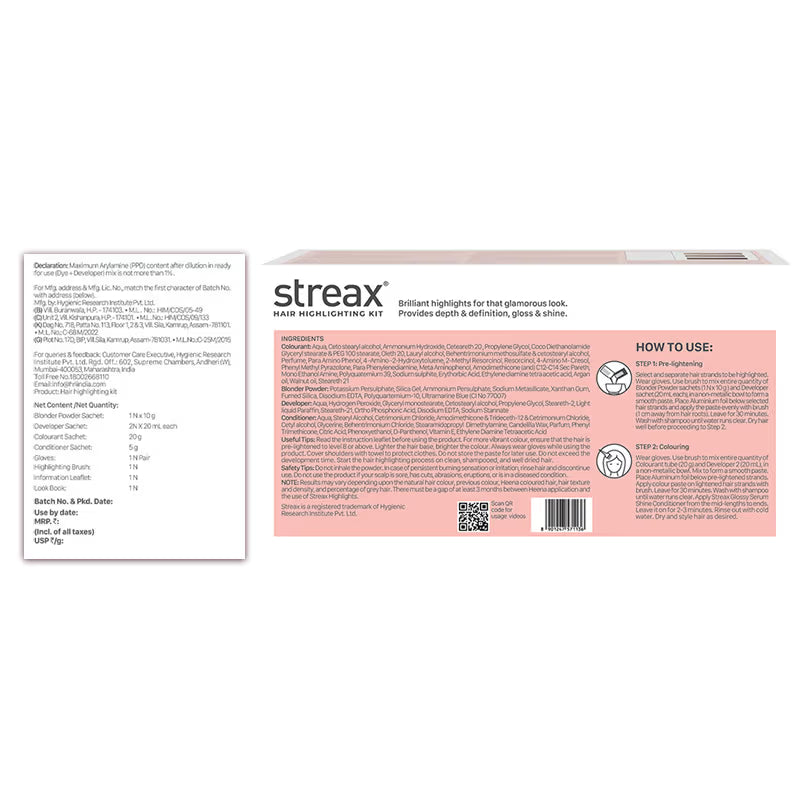 STREAX HAIR HIGHLIGHTING KIT SCARLET RED-SMALL 75GM