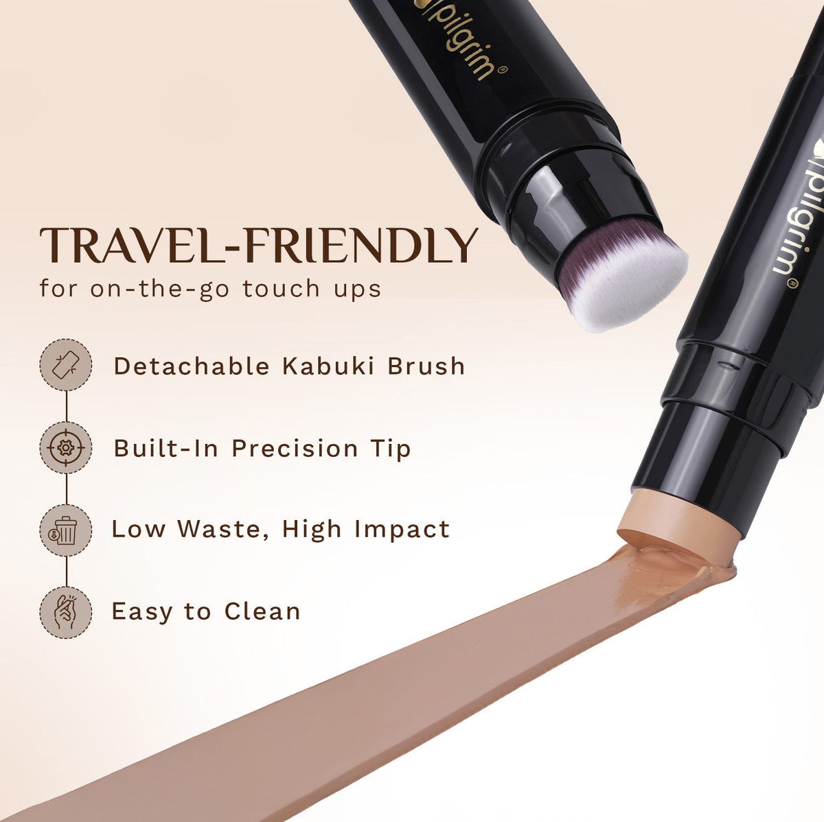 pilgrim dream matte foundation stick 243 medium sand 10g