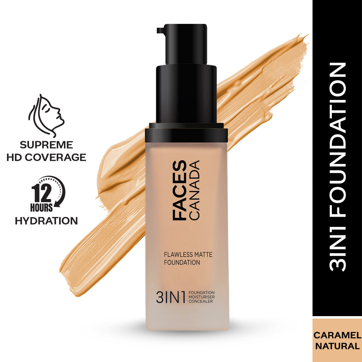 faces canada flawless matte foundation caramel natural
