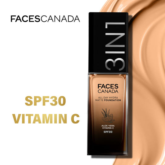 faces canada all day hydra matte foundation 012 absolute ivory