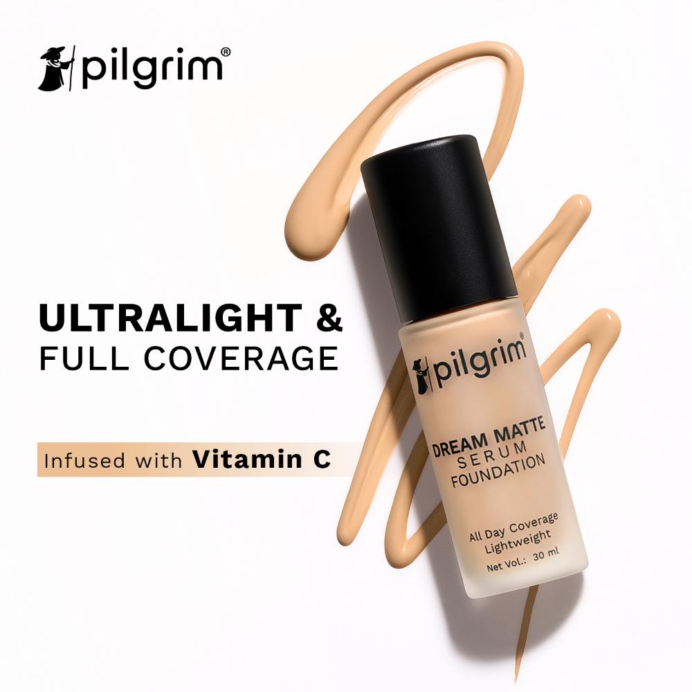 pilgrim dream matte serum foundation natural almond 225