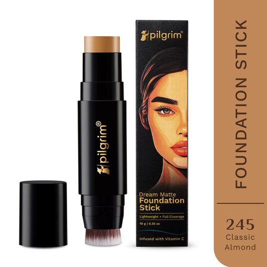 pilgrim dream matte foundation stick 245 classic almond 10g