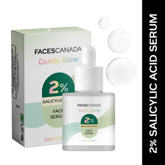 faces canada comfy glow salicylic acid 2 face serum 30 ml