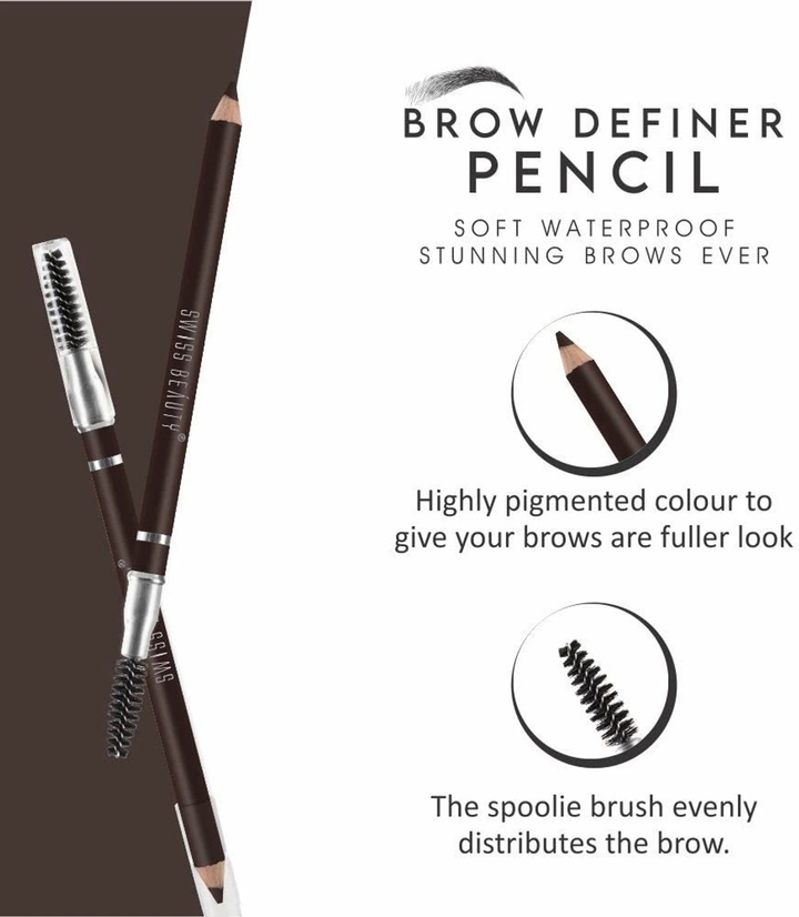 SWISS BEAUTY EYEBROW PENCIL SB1204- 02 COCO BROWN 1.5G