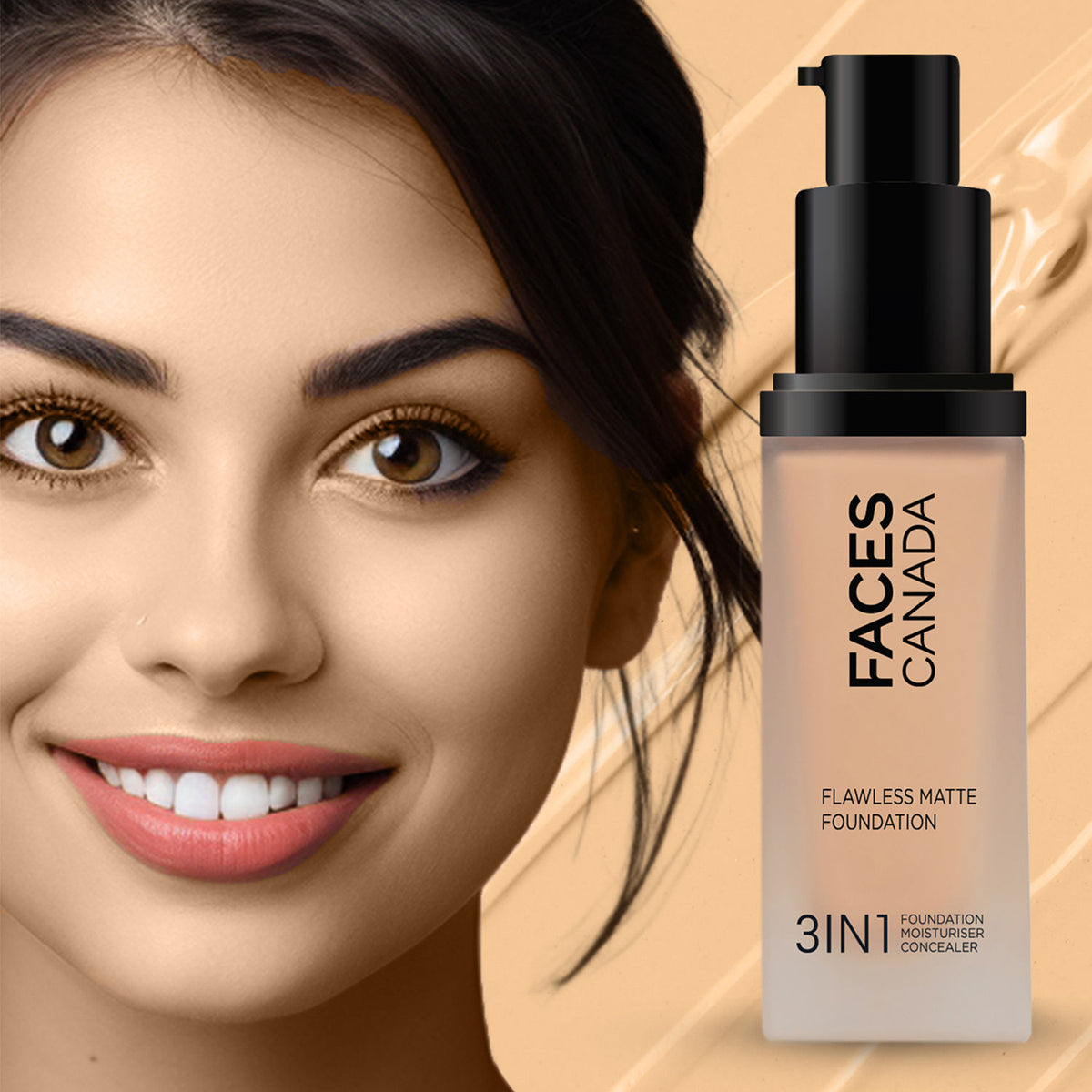 faces canada flawless matte foundation caramel natural