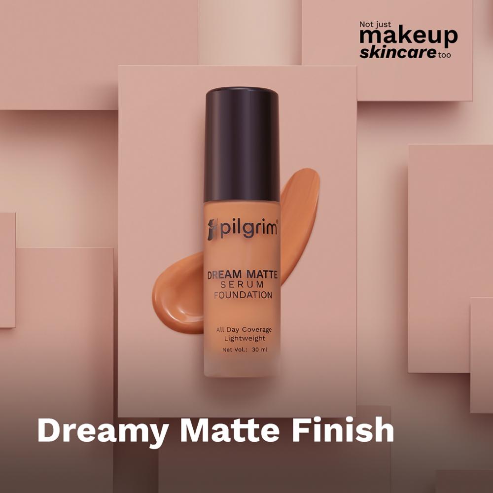 pilgrim dream matte serum foundation rich caramel