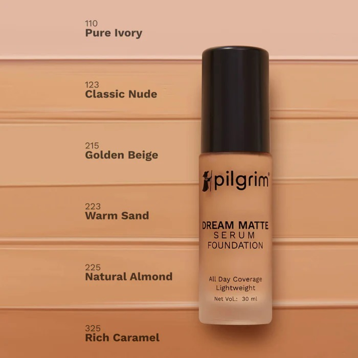 PILGRIM DREAM MATTE SERUM FOUNDATION -CLASSIC NUDE 123 (30ML)