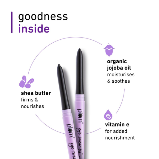 PLUM EYE SWEAR BY KOHL KAJAL DEEP BLACK 0.35GM