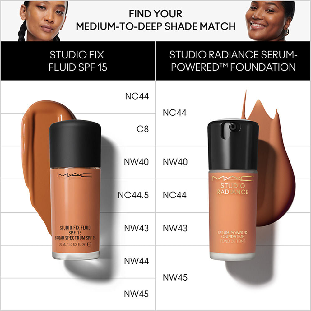 mac studio radiance serum foundation nc44