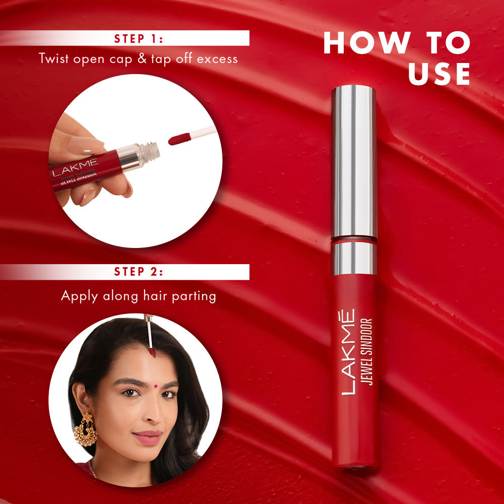 lakme jewel sindoor maroon 5ml