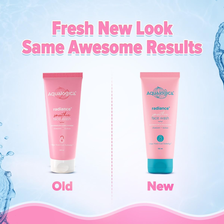 AQUALOGICA RADIANCE + SMOOTHIE FACE WASH WATERMELON & NIACINAMIDE 100ML
