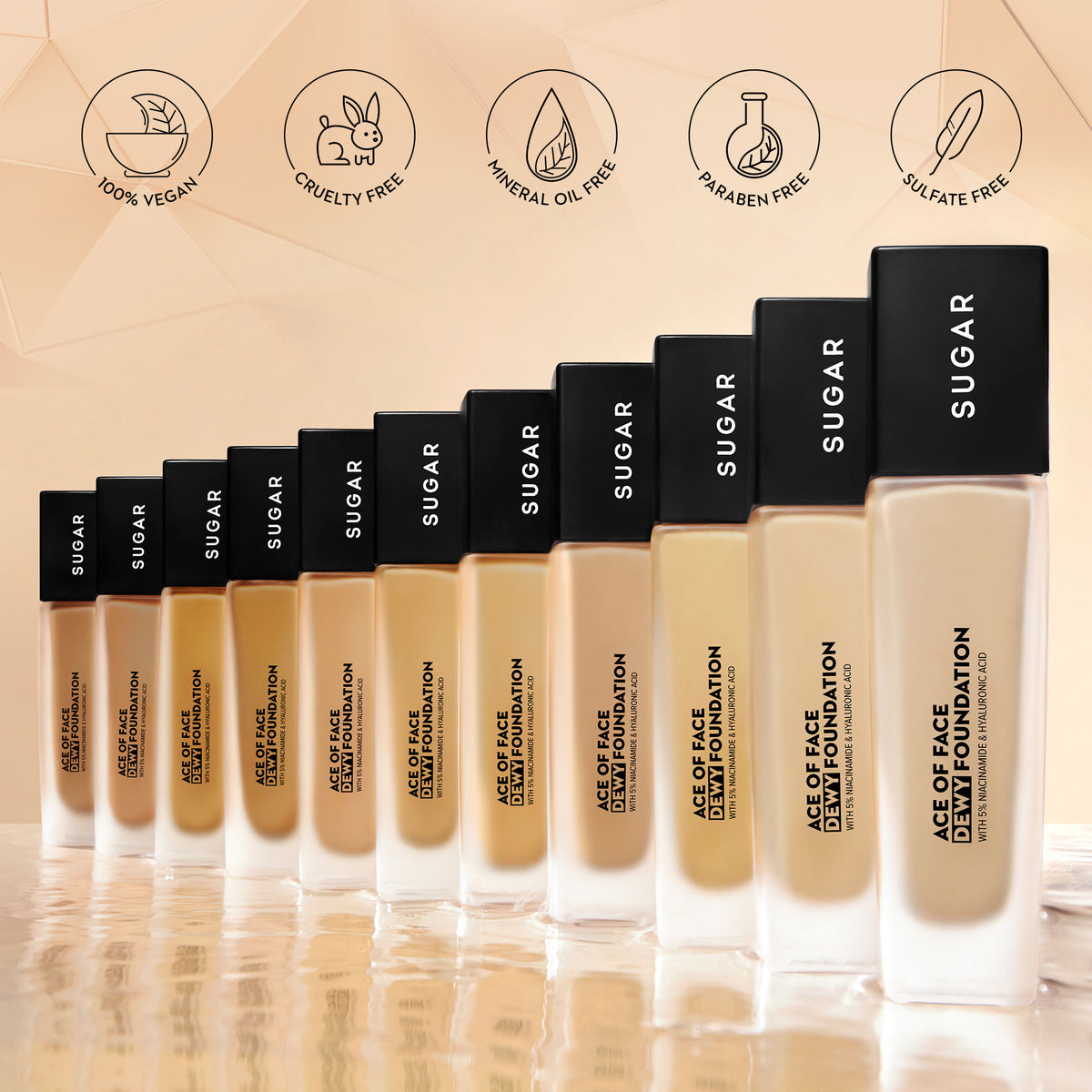 sugar ace of face foundation dewy 15 capuccino