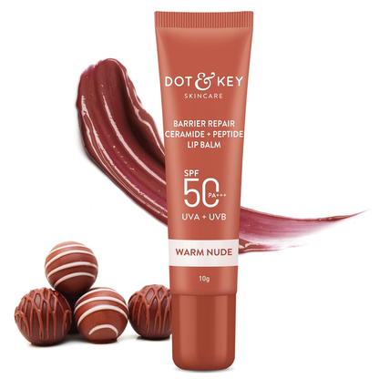 DOT & KEY CERAMIDE + PEPTIDE LIPBALM SPF50 WARM NUDE 10G